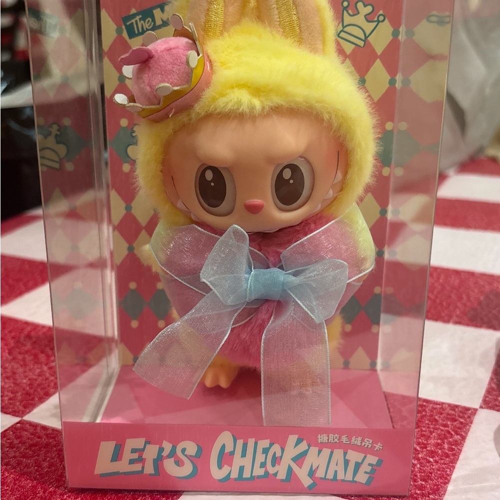 Yellow Bunny Plush Toy with Pink Crown